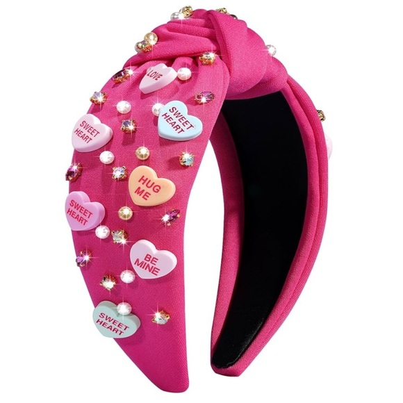 Dark Pink Be Mine Headband - Picture 1 of 2